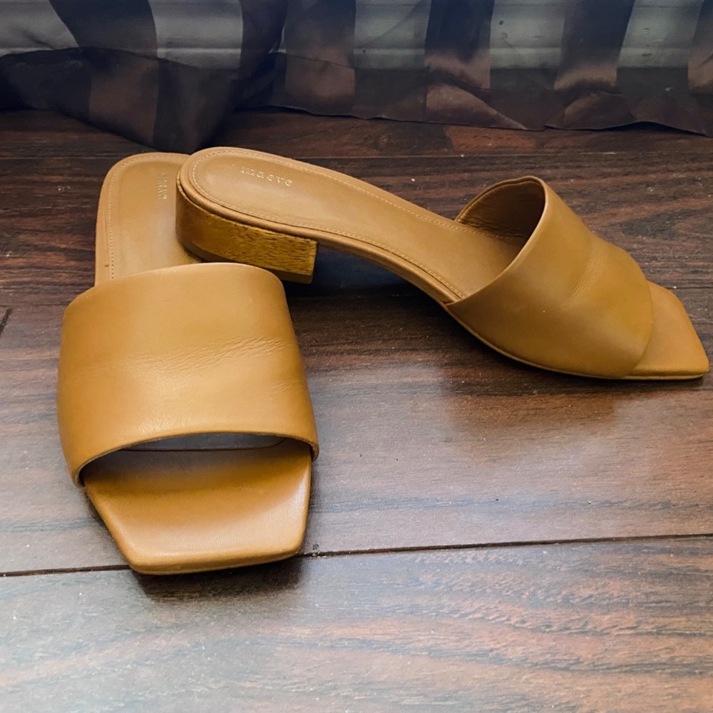 MAEVE The Coralie Mule Slide Sandals Tan Brown
